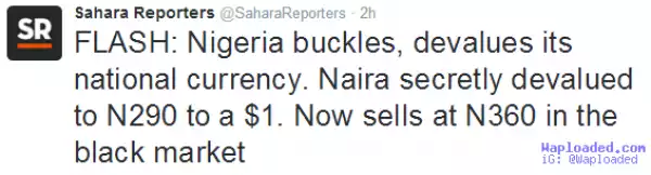 Nigeria secretly devalues the Nigeria?